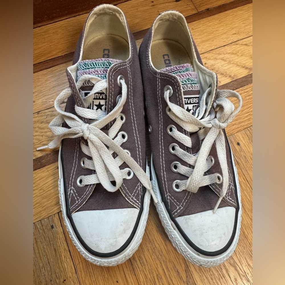 Converse Chuck Taylor All Star Double Tongue Low Top Lavender - Picture 1 of 8